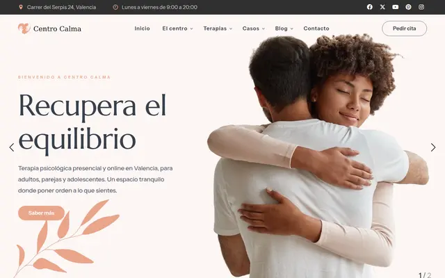 Centro Calma, web de consulta de psicología