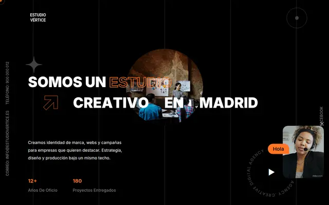 Estudio Vértice, web de agencia creativa