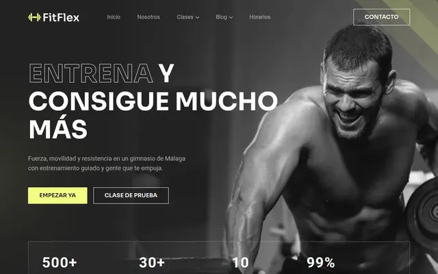 FitFlex, web de gimnasio