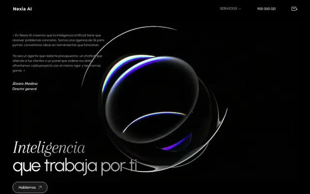 Nexia AI, web de agencia de inteligencia artificial
