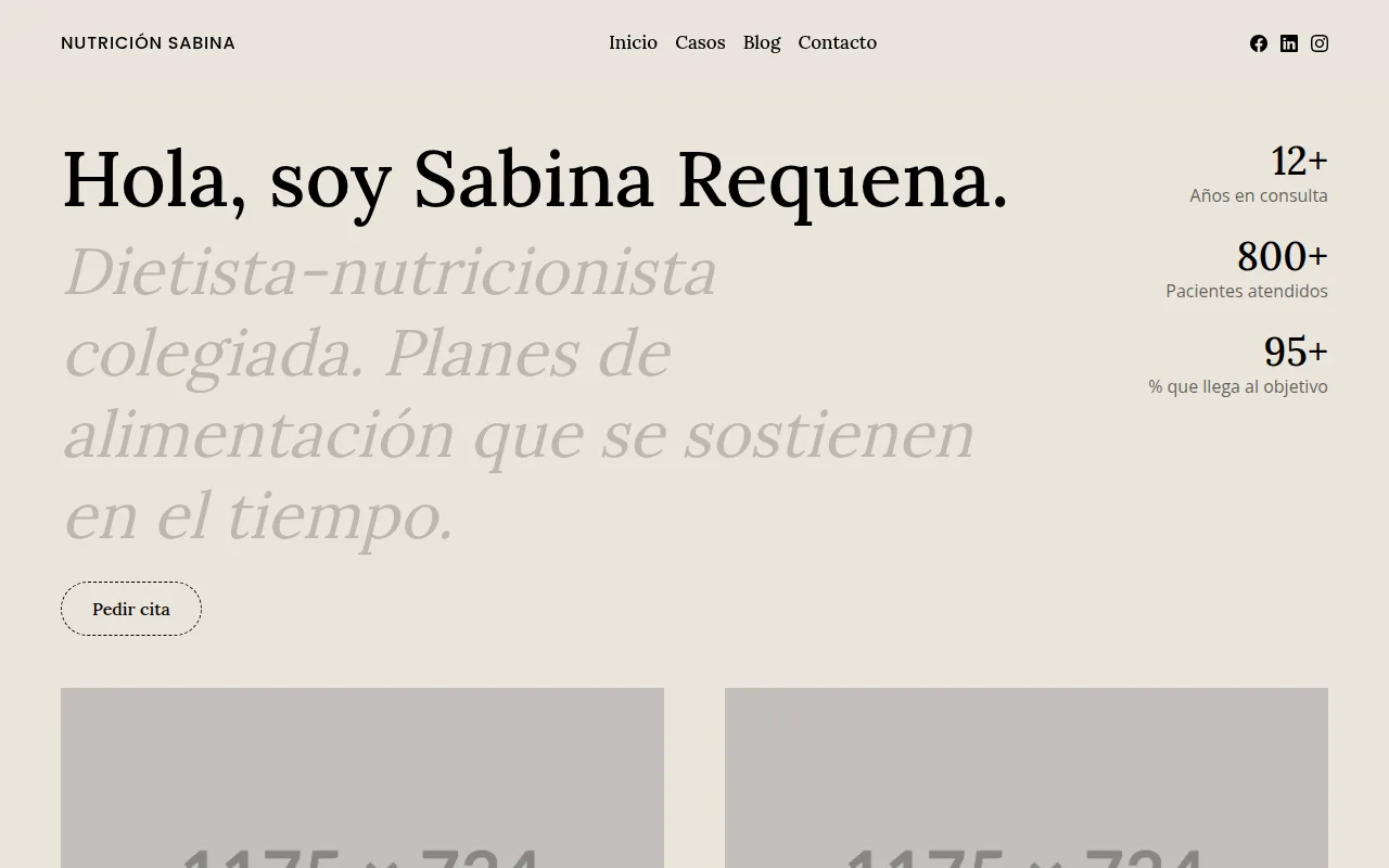 Nutrición Sabina, consulta de dietética y nutrición
